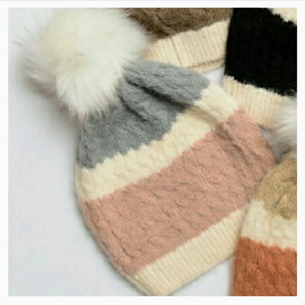 Rose /Gray Beanie